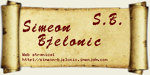 Simeon Bjelonić vizit kartica